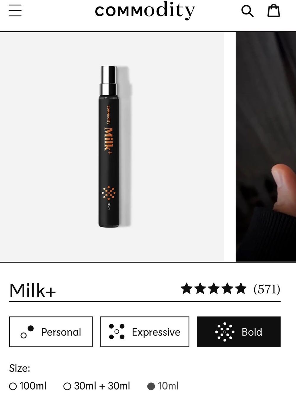 Milk+ Bold Scented Spray — Travel 10 ML